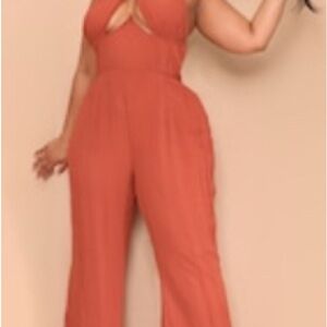 Elegant Coral Jumpsuit